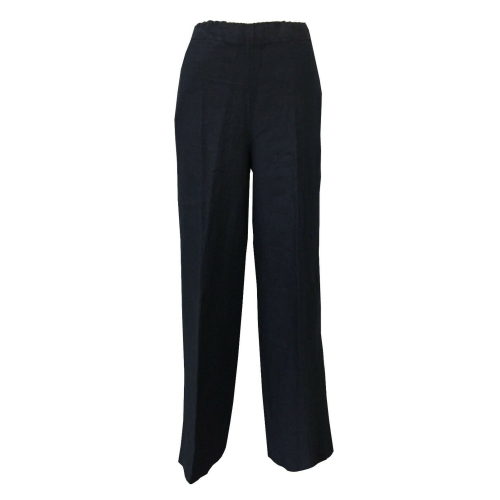 LA FEE MARABOUTEE pantalone largo in lino FB7540  MADE IN ITALY