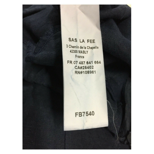 LA FEE MARABOUTEE pantalone largo in lino FB7540  MADE IN ITALY
