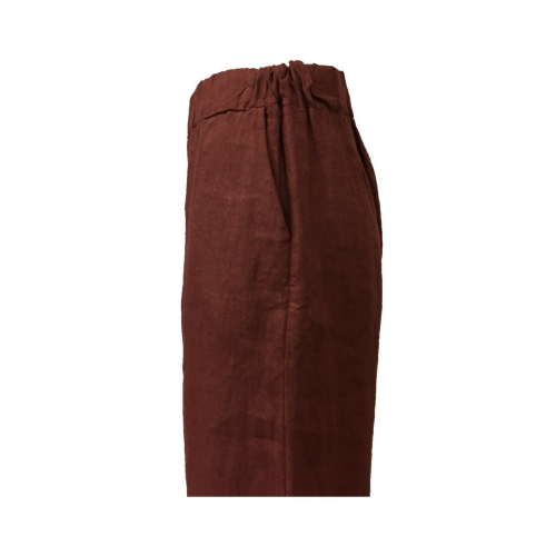 LA FEE MARABOUTEE pantalone donna Lino largo mod FC3350 MADE IN ITALY