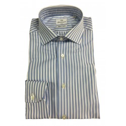 BRANCACCIO camicia uomo righe bianco/celeste SG00B0 SLIM GIO’ PT KS81601