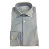 BRANCACCIO men's shirt white / light blue stripes SG00B0 SLIM GIO' PT KS81601