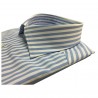 BRANCACCIO men's shirt white / light blue stripes SG00B0 SLIM GIO' PT KS81601