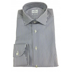 BRANCACCIO camicia uomo righe bianco/blu SG00B0 SLIM GIO’ KS81303