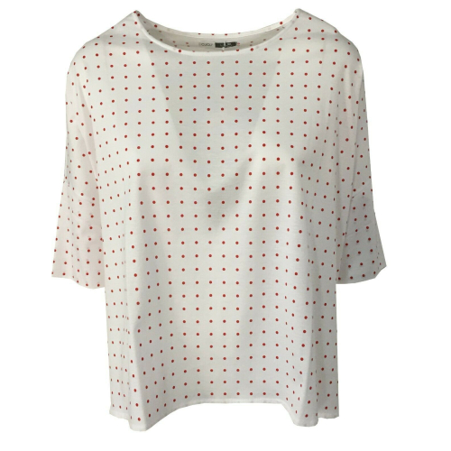 CUCU' LAB women's half sleeve t-shirt with polka dot box art 01 D MARIL MADE IN ITALY