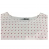 CUCU' LAB women's half sleeve t-shirt with polka dot box art 01 D MARIL MADE IN ITALY