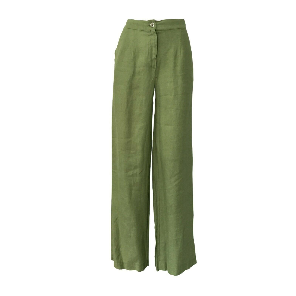 LA FEE MARABOUTEE pantalone donna lino fondo cm 27 mod FC3359 MADE IN ITALY LA FEE MARABOUTEE pantalone donna lino fondo cm 27 mod FC3359 MADE IN ITALY