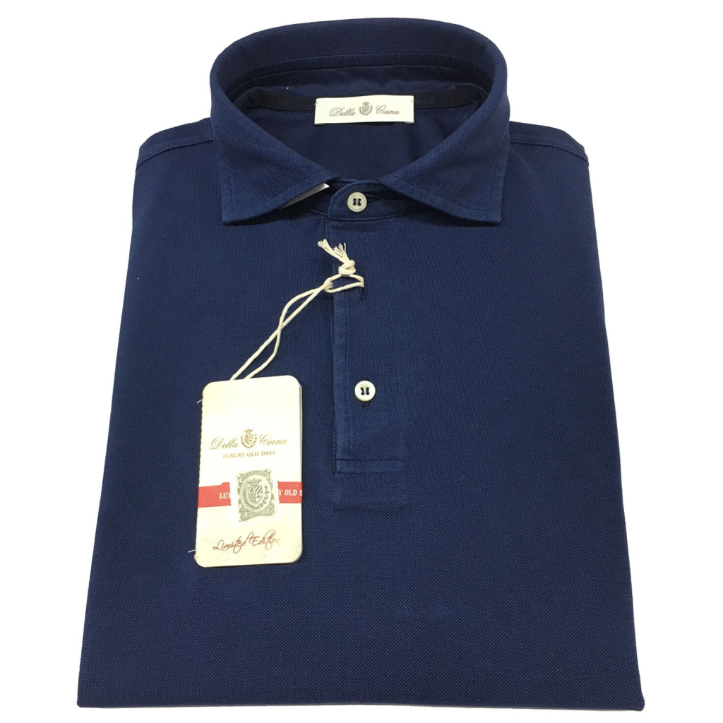 DELLA CIANA men's blue half sleeve polo shirt model 71/43201 100% cotton