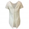 SEMICOUTURE T-shirt woman jersey + white sangallo SEMICOUTURE mod S0 / Y / YOSW01