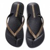 IPANEMA Flip Flops Mesh IV Fem 82763 Black / Gold MADE IN BRAZIL