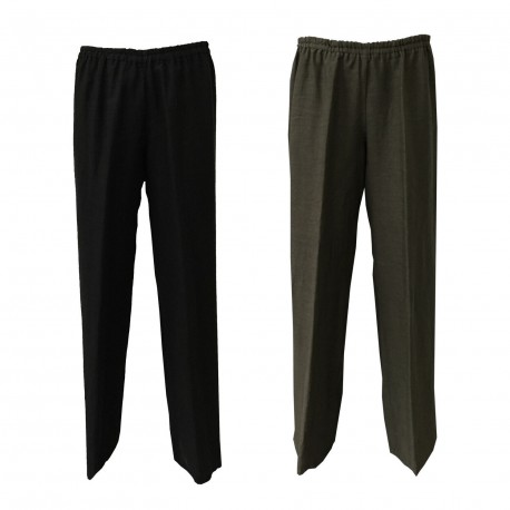ASPESI pantalone nero donna 100% lino MADE IN ITALY