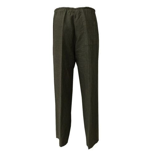 ASPESI pantalone nero donna 100% lino MADE IN ITALY