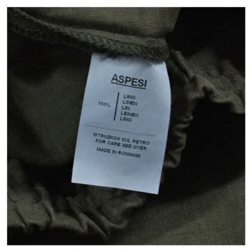 ASPESI pantalone nero donna 100% lino MADE IN ITALY