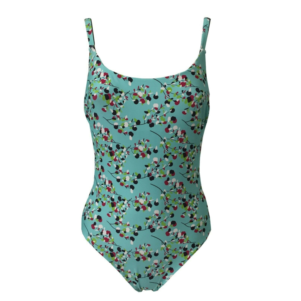 JUSTMINE one-piece reversible swimsuit A706736 SWEET CHERRY ACQUA / CAFFE 'Made in Italy