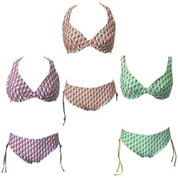 JUSTMINE woman double-face bikini with underwire water / coffee cup C art B2702C713 MAGIC CUBE UNDERWIRE DOUBLE MADE IN ITALY