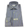 BRANCACCIO man shirt long sleeves white / light blue stripes PT BBN1511 VINCENT