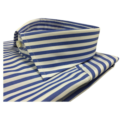 BRANCACCIO man shirt long sleeves white / light blue stripes PT BBN1511 VINCENT