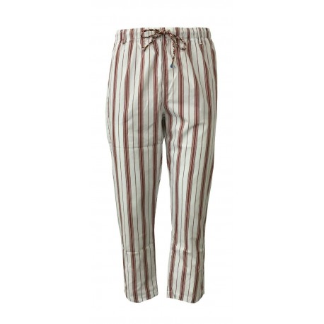 BottegaChilometriZero pantalone uomo fantasia con elastico e laccio mod DU20038 MADE IN ITALY