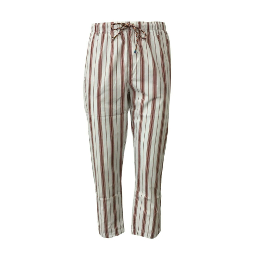 BottegaChilometriZero pantalone uomo fantasia con elastico e laccio mod DU20038 MADE IN ITALY