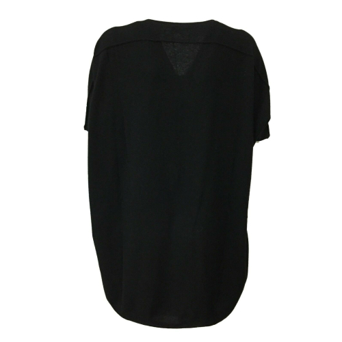 LIVIANA CONTI maglia donna over nera senza maniche F0WB01  MADE IN ITALY