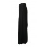 ETiCi pantalone largo cotone leggero nero impunture bianco P2/2422 MADE IN ITALY