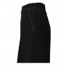 ETiCi wide trousers in light cotton black with white stitching P2 / 2422 MADE IN ITALY
