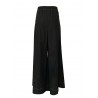 ETiCi wide trousers in light cotton black with white stitching P2 / 2422 MADE IN ITALY