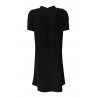 RUE BISQUIT black flared half sleeve woman dress with mirror fabric art RW0000 DRESS POLA MADE IN ITALY