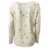 DES PETITS HAUTS Woman t-shirt with polka dots patches on the elbows mod RISALI 100% cotton