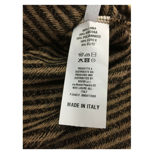 BORGO DELL’ORTICA maglia donna manica 3/4 righe diagonali mod C3041RL MADE IN ITALY