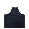 H953 Midnight blue open zip sweater with pockets mod. TOKIO HS3054 MADE IN ITALY