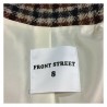 FRONT STREET 8 cappotto doppiopetto lana con spalline  blu/moro/bordeaux art FR245/B MADE IN ITALY