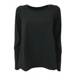 LABO.ART women's black flared shirt in cotton SCORPIO JERSEY MADE IN ITALY