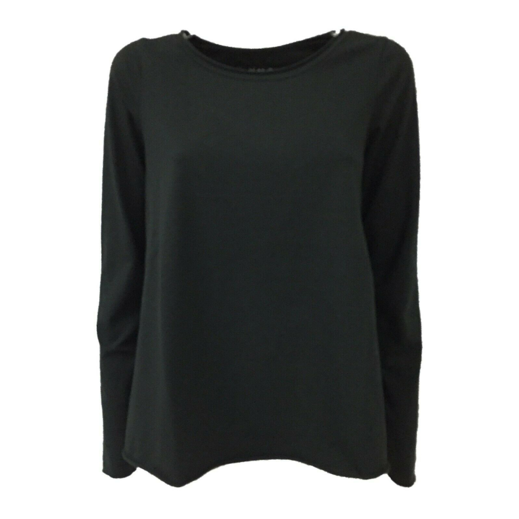 LABO.ART women's black flared shirt in cotton SCORPIO JERSEY MADE IN ITALY