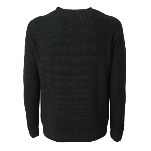 H953 Maglia uomo girocollo GRANA DI RISO HS2904 antracite MADE IN ITALY