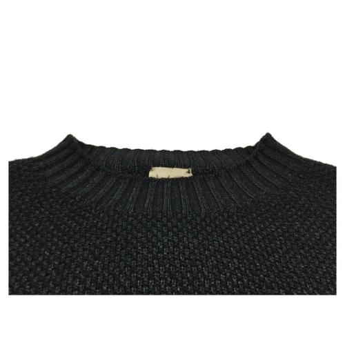 H953 Maglia uomo girocollo GRANA DI RISO HS2904 antracite MADE IN ITALY