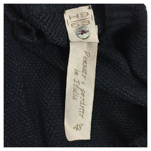 H953 Maglia uomo girocollo GRANA DI RISO HS2904 antracite MADE IN ITALY