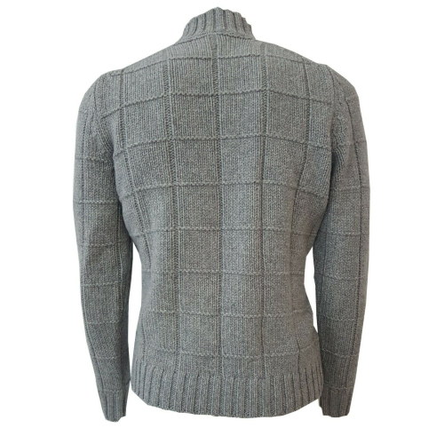 H953 Gray turtleneck man sweater DAMIE HS3053 100% merino wool MADE IN ITALY