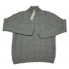 H953 Maglia uomo lupetto grigio DAMIE HS3053 100% lana merinos MADE IN ITALY