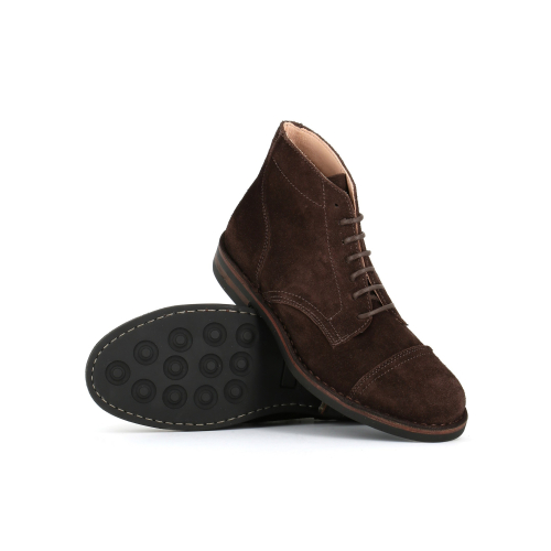 ASTORFLEX Scarpa con lacci in camoscio DARK CHESTNUT ALDFLEX 724 MADE IN ITALY