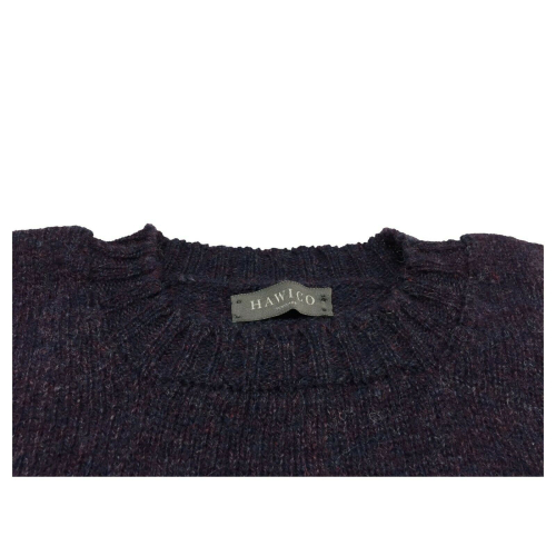 HAWICO Men's crew neck sweater BURNSIDE N 100% shetland wool MADE IN SCOTLAND