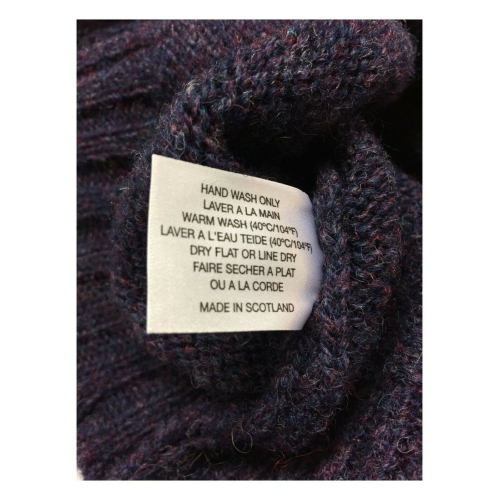 HAWICO Men's crew neck sweater BURNSIDE N 100% shetland wool MADE IN SCOTLAND
