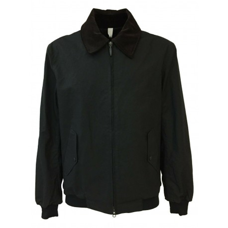 HANCOCK men's black cotton short jacket with zip GW03 MADE IN SCOTLAND