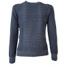 H953 Maglia 100% lana merinos extrafine trattamento brinato azzurro FISHERMAN