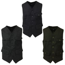 MANIFATTURA CECCARELLI gilet uomo panno casentino mod 7906-QR MINER VEST MADE IN ITALY