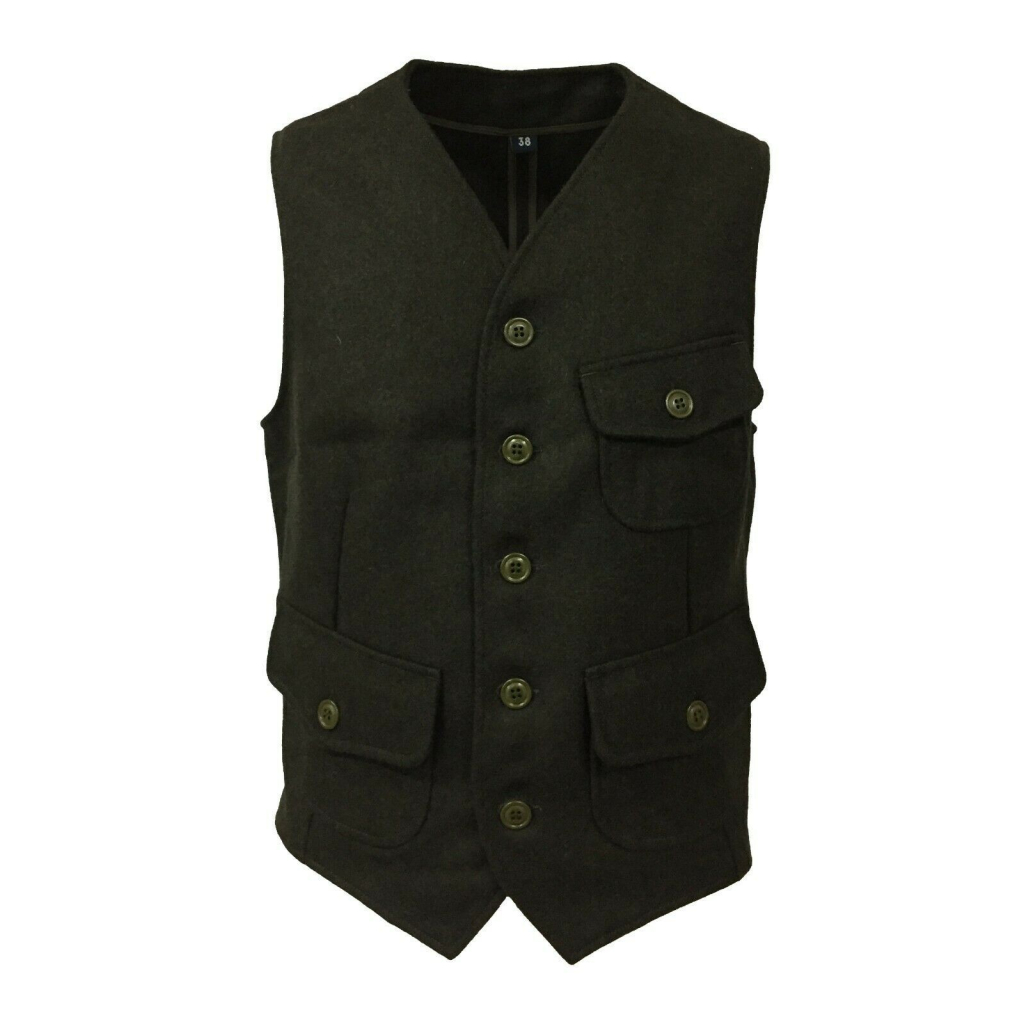 MANIFATTURA CECCARELLI gilet uomo panno casentino mod 7906-QR MINER VEST MADE IN ITALY