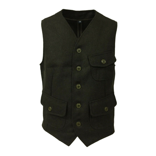 MANIFATTURA CECCARELLI men's vest in Casentino cloth mod 7906-QR MINER VEST MADE IN ITALY