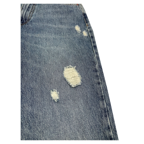 SEMICOUTURE jeans woman stone wash trumpet with zip Y0WY12 FERNANDE MADE IN ITALY