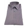 BROUBACK camicia uomo in cotone con taschino manica lunga rosso/blu MADE IN ITALY