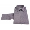 BROUBACK camicia uomo in cotone con taschino manica lunga rosso/blu MADE IN ITALY