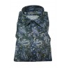 BROUBACK camicia uomo in cotone con taschino manica lunga fantasia cachemire MADE IN ITALY